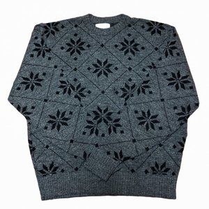 Le Tigre Vintage Diamond Pattern Acrylic Sweater | Men's XL